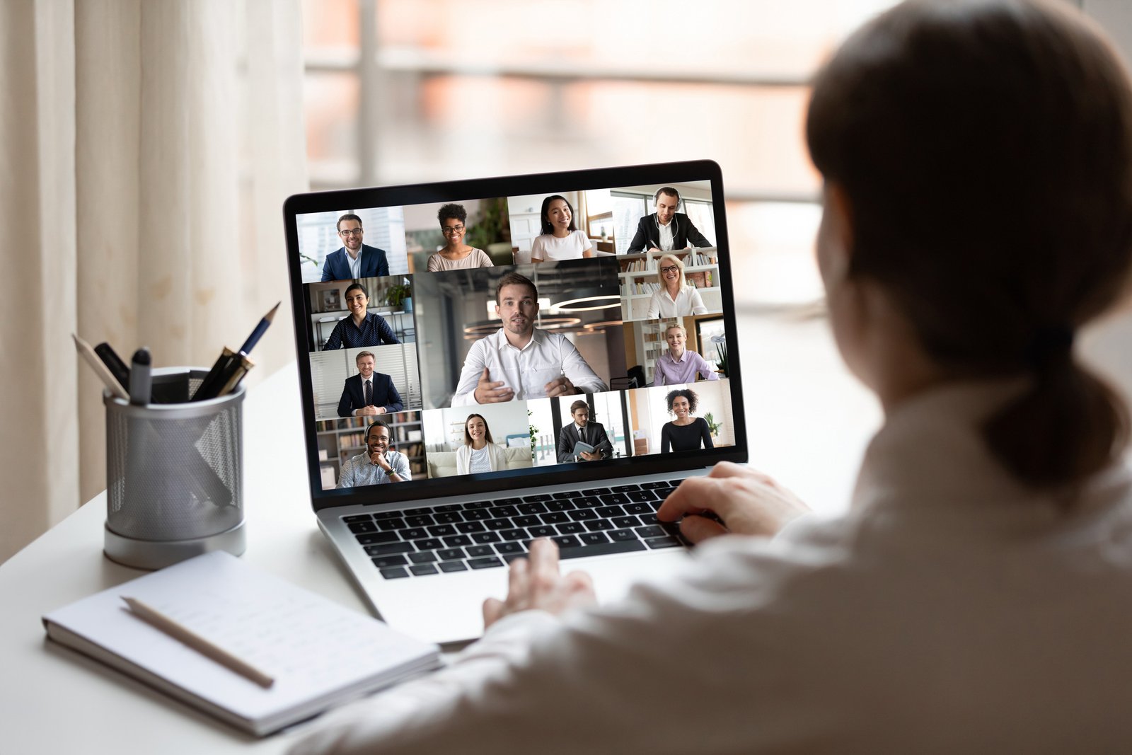 Members in a zoom meeting.